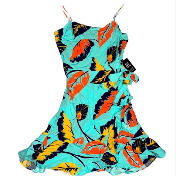 NWT Express Teal wrap sundress - Picture 1 of 4